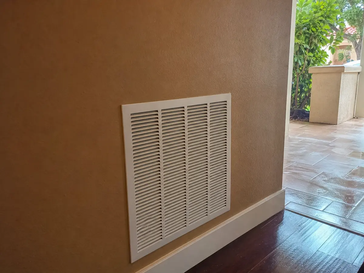 Freshly cleaned vent back in place — completed job in San Rafael, CA